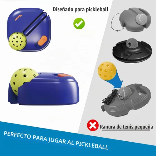Vista 3 de Westant Match Buddy Pickleball Trainer & Rebounder with 2 Balls Azul