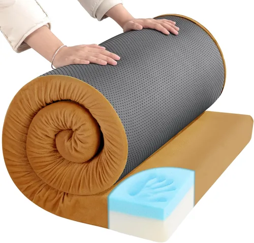 Vista 11 de HOMBYS Colchón de Camping de Espuma Viscoelástica Impermeable de 3 Pulgadas de Grosor para Dormir al Aire Libre, Almohadilla de Colchón Portátil