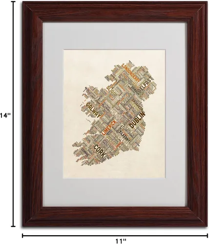 Vista 6 de Trademark Fine Art Ireland III - Arte enmarcado con marco de madera, 11 x 14 pulgadas