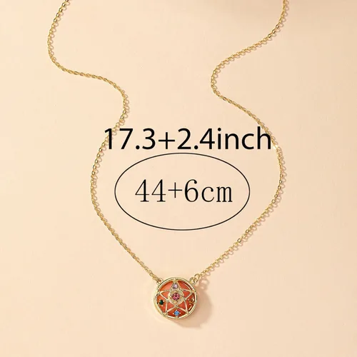 Vista 4 de POYAMUSE Collar con colgante de estrella guardiana de anime para mujer, joyería de cosplay