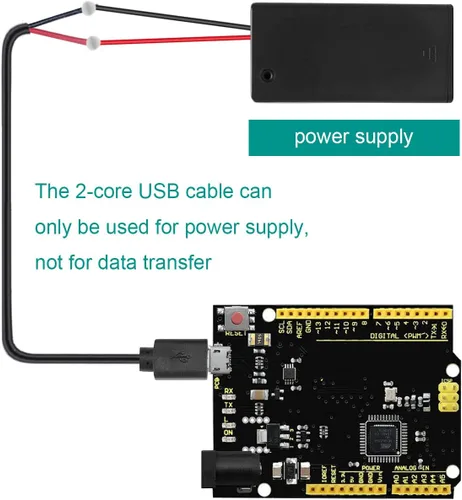 Vista 6 de Cable micro USB macho hembra a 2 extremos de cable abiertos, conector USB 2.0 a 2 cables, cable de extensión de cable de alimentación, conector
