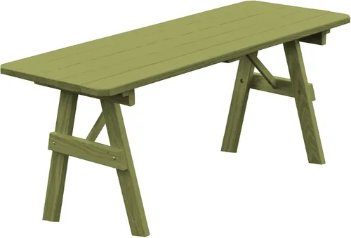 Vista 10 de Furniture Barn USA Mesa tradicional de pino tratado a presión de 4 pies, tinte de cedro mancha de cedro