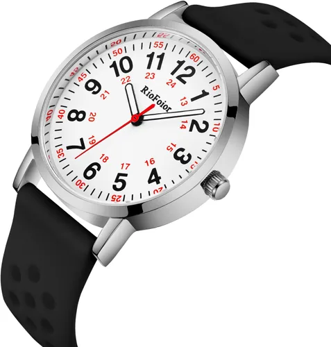Vista 2 de Reloj de enfermera para enfermeras, estudiantes de enfermería, profesionales médicos, médicos, con variedad de colores, segunda mano y 24 horas