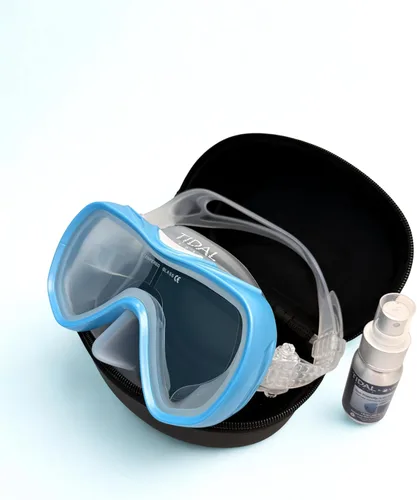 Vista 9 de Tidal Mask-Advanced - Máscara de buceo antivaho para buceo, snorkel, buceo libre y natación. Lente única de vidrio templado gran angular. Negro