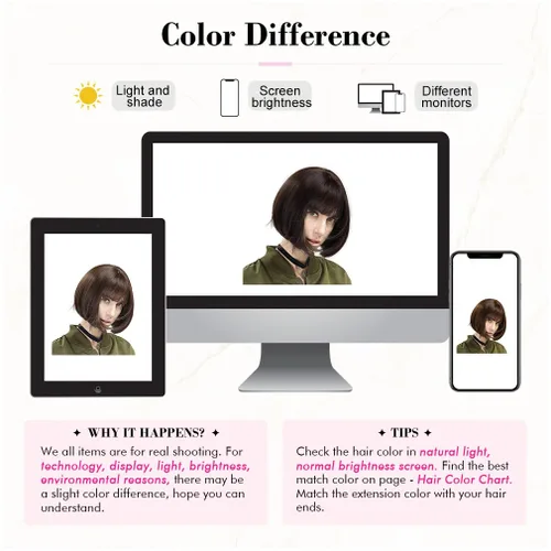 Vista 4 de REECHO peluca corta con flequillo, de cabello sintético, para cosplay, para mujeres Marrón oscuro