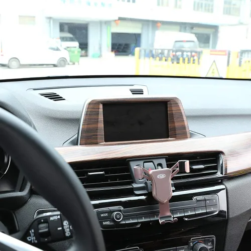 Vista 5 de YIWANG ABS cromado central panel de navegación marco cubierta de marco pegatina para BMW X1 F48 2016-2020 accesorios de coche