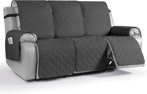 Vista 20 de VANSOFY Funda impermeable para sofá reclinable, lavable, funda para sofá reclinable de 1 pieza, protector de muebles con correas elásticas, bolsillo