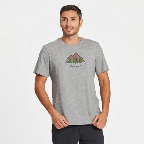 Vista 4 de Life is Good Men's Mountains Cotton Tee, Crewneck, Short Sleeve Graphic T-Shirt