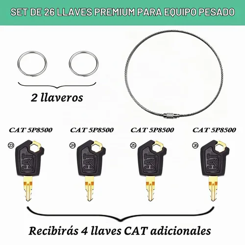 Vista 4 de YASASHII Juego de 26 llaves de equipo pesado para CAT, Case, JD, Komatsu, Kubota, Yanmar, Daewoo, Hyster, Takeuchi