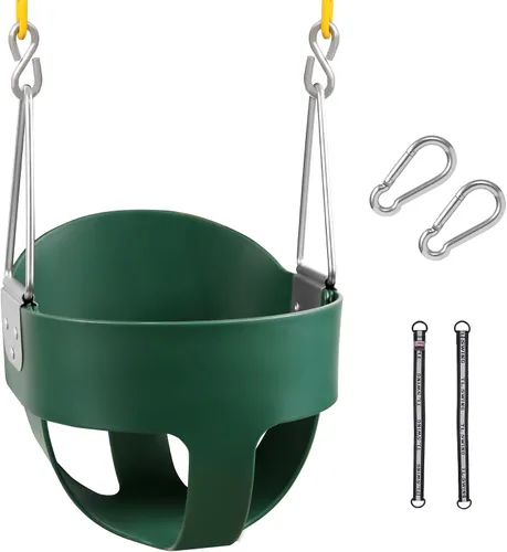 Vista 14 de RedSwing Asiento de Columpio de Cubo con Respaldo Alto para Niños Pequeños con Cadenas Recubiertas, Asiento de Columpio Resistente para Niños