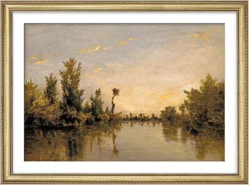 Vista 17 de MUDECOR Lienzo enmarcado prémium para pared, pinos nevados en bosque de invierno, ilustraciones modernas, arte contemporáneo, escénico, divertido
