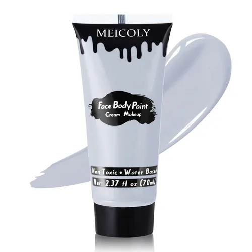 Vista 25 de MEICOLY Pintura facial y corporal en crema azul real, tubo grande de 2.37 oz a base de agua, pintura corporal completa para adultos y niños, tubo