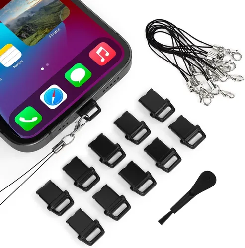 Vista 9 de 20 tapones antipolvo para iPhone 14, 14 Pro Max, 13, 13 Pro Max, 12, 12 Pro Max, 11, 11 Pro, X, XS, XR, 8, 7, iPhone Lightning puerto de carga