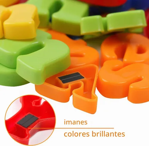 Vista 4 de Letras magnéticas, números, alfabeto ABC 123, imanes de nevera, juego de juguetes educativos de plástico, aprendizaje preescolar, conteo