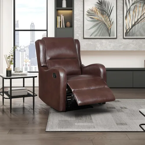 Vista 15 de Lexicon Silla reclinable manual, sillón reclinable de pared, piel sintética Negro