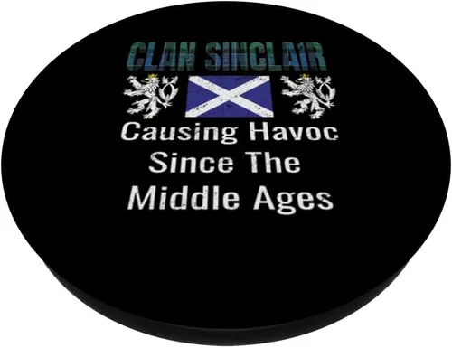 Vista 2 de Clan Sinclair Tartan Scottish Family Name Scotland Pride PopSockets Standard PopGrip