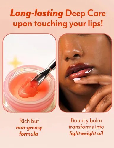 Vista 4 de SelfBeauty - Máscara labial de rosa mosqueta y colágeno, bálsamo labial vegano, hidratante labial, tratamiento labial hidratante durante la noche