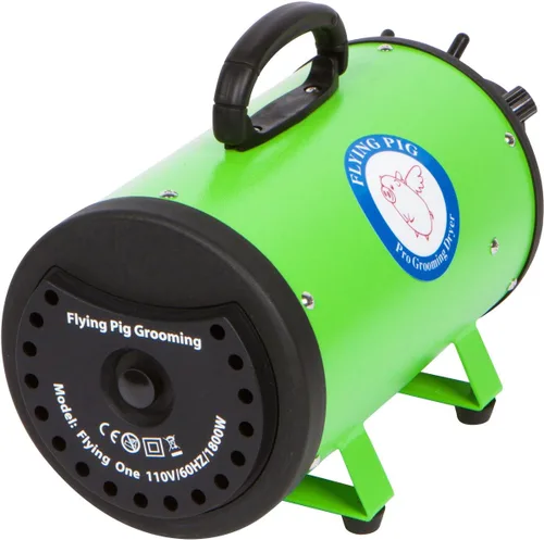 Vista 4 de Flying One High Velocity 4.0 HP Motor perro Pet Grooming Force secador w/calentador, Verde