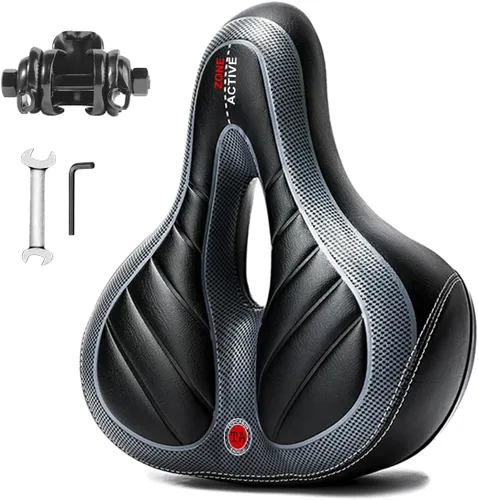 Vista 8 de TOPCABIN Asiento cómodo para bicicleta con doble bola de absorción de golpes, espuma viscoelástica gruesa, impermeable, universal, asiento ancho