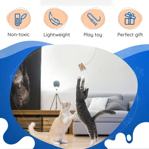 Vista 6 de Cat Dancer Juguete interactivo para gatos, diversión y fitness para tu amigo peludo, rollo de papel atractivo unido con alambre de acero flexible