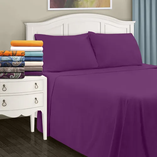 Vista 36 de Juego de sábanas de algodón peinado de 1500 TC para colchón de 38 a 17.7 in de profundidad (tamaño doble) Sábanas para cama (trifa, beige)