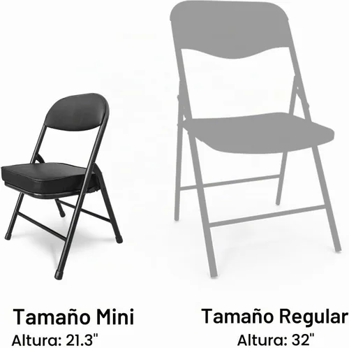 Vista 4 de Mini sillas plegables acolchadas, taburete de garaje, silla de campamento portátil con cojín, silla de césped ligera, para eventos deportivos al