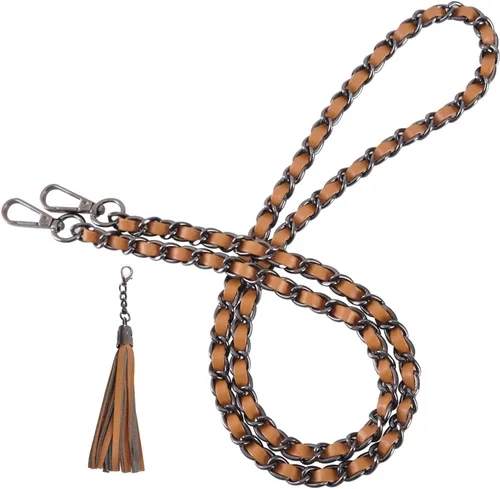 Vista 18 de VanEnjoy Correa de cadena para bolso con borla, piel de microfibra, repuesto para correas de hombro para bolso de 47 pulgadas Negro