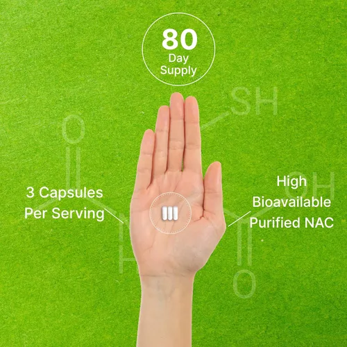 Vista 4 de Suplemento DEAL NAC (N-Acetil Cisteína) 1,000mg por porción con glutatión reducido, 240 cápsulas – Apoyo antioxidante para la salud inmune, pulmonar