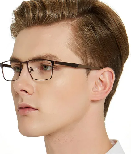 Vista 10 de OCCI CHIARI Lentes anti luz azul - Gafas de computadora y juegos para hombre (negro, sin aumento)