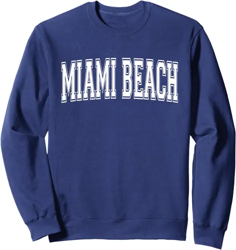 Vista 6 de MIAMI BEACH FL FLORIDA USA Vintage Sports Varsity Style Sudadera