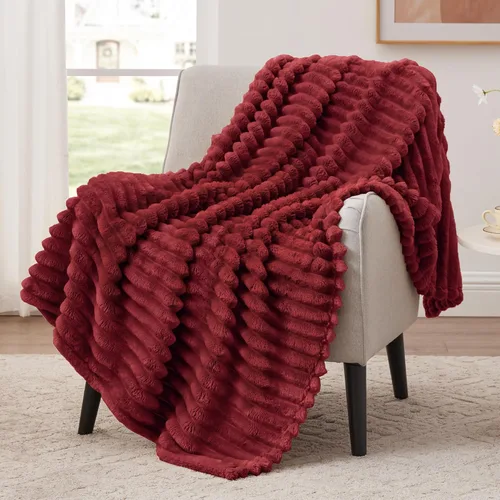 Vista 21 de EXQ Home Manta suave y suave de forro polar, acogedora y ligera para sofá o cama, manta de franela cálida y mullida para todas las estaciones