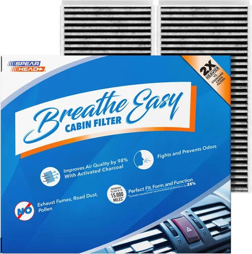 Vista 59 de Spearhead Odor Defense Breathe Easy - Filtro de cabina para AC y calentador Compatible con Chrysler 200 2015-17, Cherokee 2014-18 como OEM Hasta