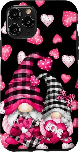 Vista 29 de Pink Buffalo Plaid Valentines Gnome Cute Love Heart Case for iPhone 17
