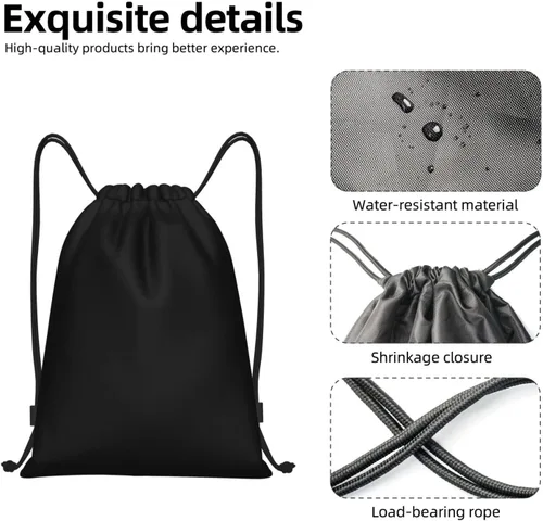 Vista 2 de UGLYAF Anime Super Hedgehog Bundle Pocket Drawstring Mochila Fitness Bag, black3