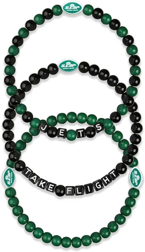 Vista 12 de FOCO NFL unisex-adult NFL Team Logo Officially Licensed 3-Pack Beaded Friendship Bracelets