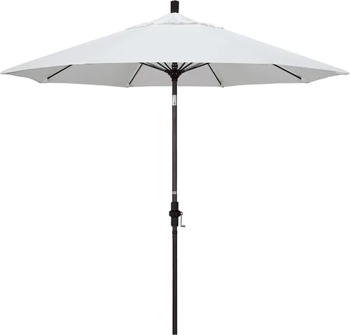 Vista 10 de California Umbrella GSCUF908117-5410 - Sombrilla redonda de 9 pies con poste de aluminio y varillas de fibra de vidrio para patio, 9 pies