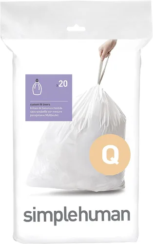 Vista 54 de simplehuman Forro para bote de basura de ajuste personalizado, 45 litros/12 galones, 20 unidades (paquete de 2)