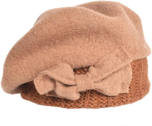 Vista 5 de VECRY - Gorro 100% de lana para mujer, boina de fieltro tipo campana, gorro de vestir para invierno