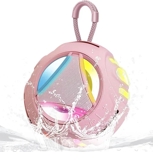 Vista 10 de Altavoz de ducha Bluetooth impermeable, altavoces Bluetooth portátiles inalámbricos, para exteriores, IPX7 flotante, micrófono integrado, tiempo