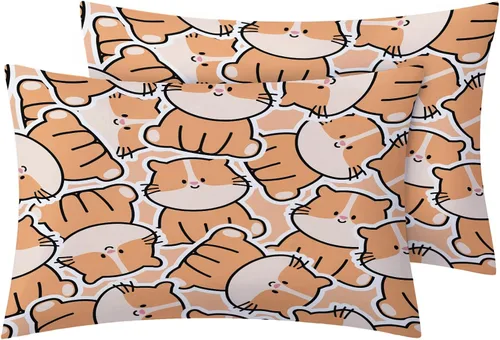 Vista 5 de Sábanas de conejillo de indias tamaño individual – Sábanas de animales de dibujos animados para niños y niñas, juego de sábanas de animales Kawaii