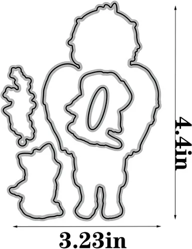 Vista 2 de Juego de sellos y troqueles transparentes de ángel para hacer tarjetas, plantillas de corte para álbumes de recortes, álbum de fotos, papel