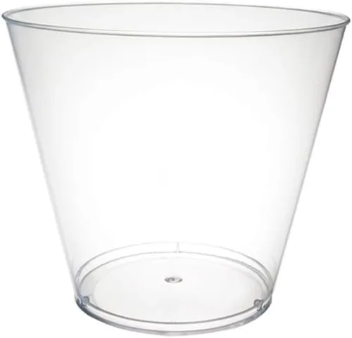 Vista 12 de Party Essentials Vasos desechables de 9 onzas para fiesta, vasos antiguos, vasos de cóctel, 20 unidades, plástico duro transparente