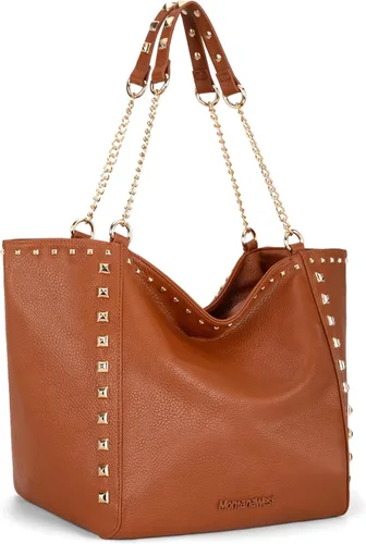 Vista 8 de Montana West - Bolso de mano grande para mujer con asa superior sobredimensionada y bolsos con cadena