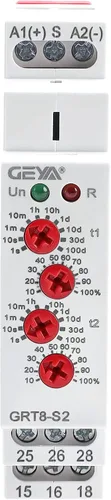 Vista 9 de GEYA Relé de tiempo de ciclo asimétrico 1SPDT 16A AC/DC12V-240V Ciclador Repetición Temporizador Retraso Relé Carril DIN modular