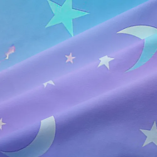 Vista 6 de Cortinas opacas con purpurina degradado para niños, niñas, niños, mujeres, dormitorio, teñido anudado, arco iris, degradado, 38 pulgadas de ancho x