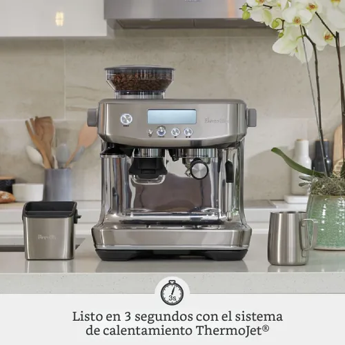 Vista 2 de [Usado] Máquina de espresso Breville Barista Pro BES878BTR, Trufa Negra Pull barista-quality espresso shots, lattes and cappuccinos at home with
