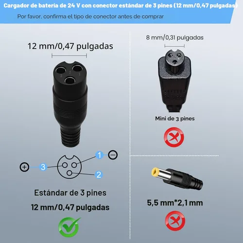 Vista 2 de Cargador Razor para ciclomotor eléctrico Razor MX350 Dirt Bike E100 E175 E200 E200S E300 E300S E500 Pocket Mod Sports Mod y Dirt Quad Reemplazo