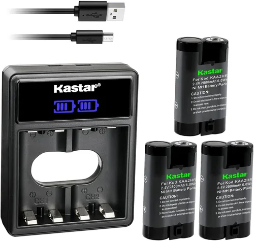 Vista 9 de Kastar Paquete de 1 batería KAA2HR y cargador USB dual LCD de repuesto para Kodak EasyShare DX6340, DX6440, DX6445, Z1275, Z1285, Z650, Z650 ZOOM