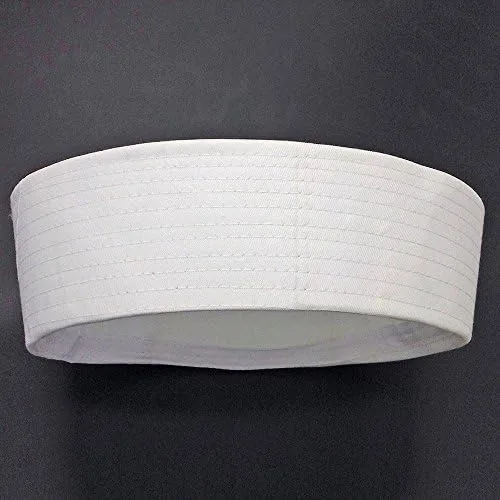 Vista 3 de CCUFO Sombrero de marinero blanco sombreros de la marina de los Estados Unidos para fiestas, Halloween y bodas, paquete de 2, Blanco