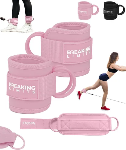 Vista 8 de BREAKING LIMITS Correas de tobillo para máquinas de cable para mujeres, juego de correas de tobillo para glúteos, accesorios de tobillo